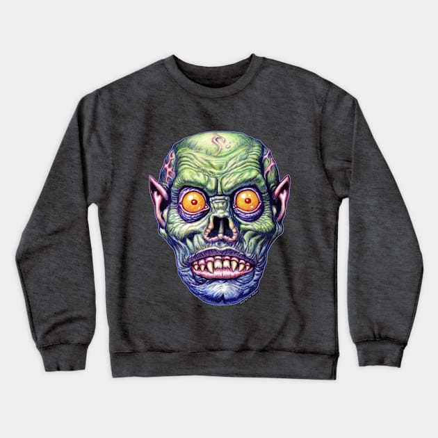 Green Ghoul Crewneck Sweatshirt by ERMTees